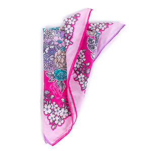 PENROSE MAGENTA & WHITE PAISLEY POCKET SQUARE | MENS SIZE 41X41